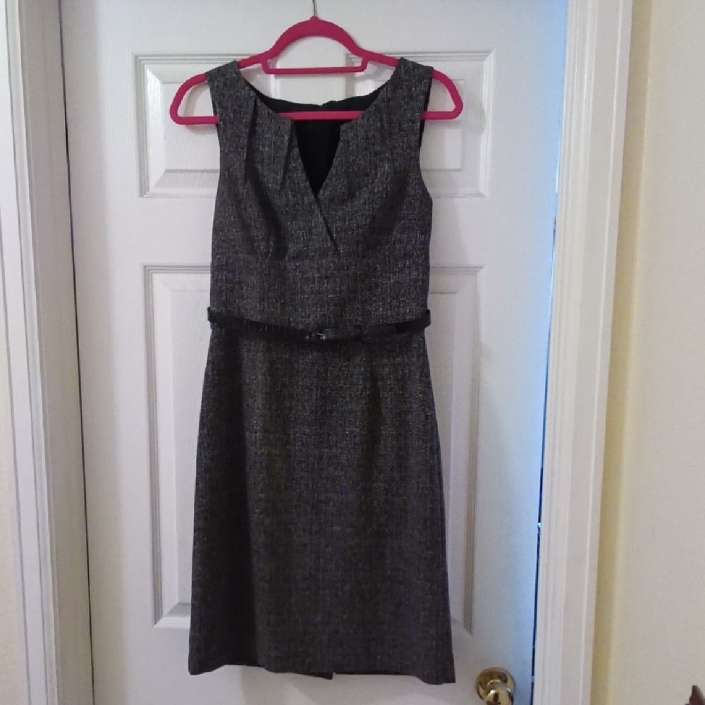 White House Black Market Textured Gray Dress